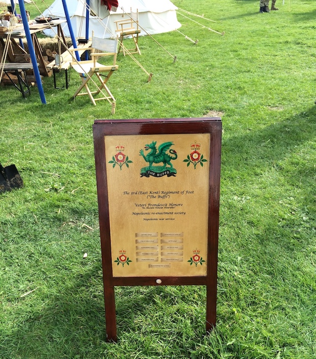 The Buffs Napoleonic Re-enactment Society A-Frame Sign Board